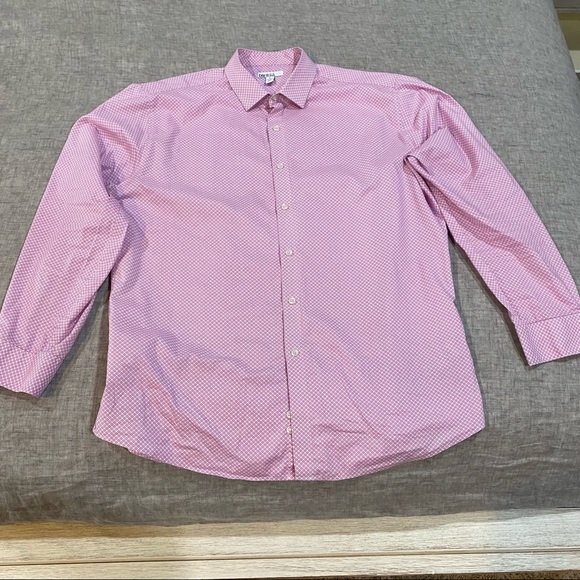 Bar III Slim Fit Stretch Pink Dress Shirt Size XL Neck: 17-17.5 Sleeves: 34-35 - Picture 2 of 11